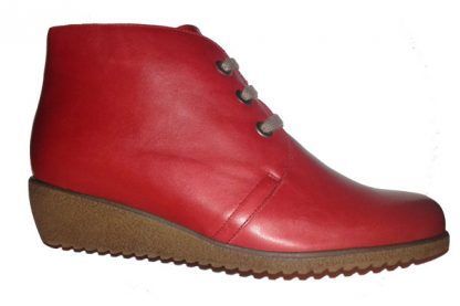 Botines cuña Galiana 200 confort piel rojo