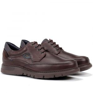Derbys Homme Fluchos F0248 - Cuir Vachette Huilé - Semelle XL Extralight - Marron