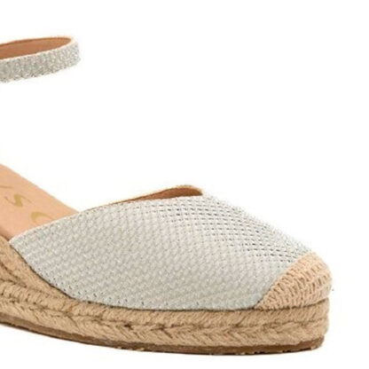 Zapatillas Cuña Esparto Mujer Mysoft 24M116 Plata y Beige - Imagen 5